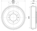 Mintex Brake Drum (Single) fits -Isuzu MBD374 (also fits other vehicles)
