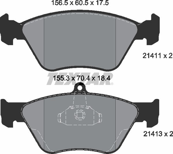 Textar Brake Pad Set - 2141101