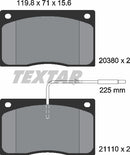 Textar Brake Pad Set - 2038002
