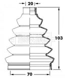 Borg & Beck Cv Joint Boot Kit  - BCB6047 fits Suzuki Wagon R, Vauxhall Agila