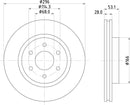 Mintex Brake Discs fits -Nissan Renault V262:5 MDC2828C (also fits other vehicles)