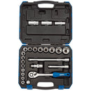 1/2" Sq. Dr. Metric Socket Set (24 Piece)