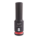 Milwaukee Hex socket ShW 3/8 deep 8mm-1pc - 4932480282
