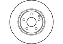 Disctech Brake Disc (Single) - Fits Mercedes-benz - ABD2837 - Front Axle