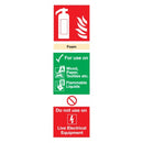 Foam Fire Extinguisher Sign - Rigid Polypropylene - 300mm x 100mm - FFR08024R