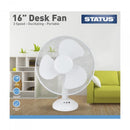 Status 3 Speed Oscillating Desk Fan - 16in. - S16DESKFAN1PKB