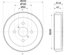 Mintex Brake Drum (Single) fits -Toyota MBD325 (also fits other vehicles)