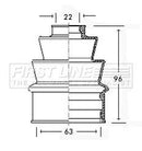 First Line Cv Joint Boot Kit  - FCB2197 fits Rover Group - Outer