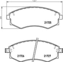 Mintex Brake Pad Set fits -Daewoo Ssangyong MDB2744 (also fits other vehicles)