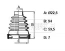 Borg & Beck Cv Joint Boot Kit  - BCB6399 fits Dacia Sandero