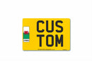 Standard Rear Aluminium Number Plate 310 X 210 Cymru