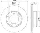 Mintex Brake Discs fits -Land Rover V257:4 MDC565 (also fits other vehicles)