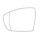 APEC Replacement Stick-On Standard Vehicle Mirror Glass LHS - AMS2233