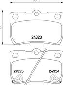 Mintex Brake Pad Set fits -Lexus Toyota MDB2728 (also fits other vehicles)
