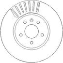 Disctech Brake Disc (Single) - Fits Land rover, Opel - ABD3415 - Front Axle