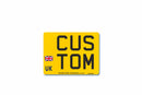 Standard Rear Aluminium Travel Number Plate Motorcycle 235 X 178