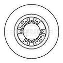 Borg & Beck Brake Disc Pair  - BBD5044 fits Mitsubishi.L200,Shogun 90-
