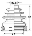 Borg & Beck Cv Joint Boot Kit  - BCB6244 fits Ford Mondeo IV