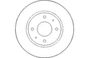 Disctech Brake Disc (Single) - Fits Mitsubishi - ABD3003 - Front Axle