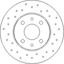 Disctech Brake Disc (Single) - Fits Abarth, Opel - ABD3375 - Rear Axle