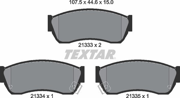 Textar Brake Pad Set - 2133301