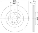 Mintex Brake Discs fits -Audi VW S234:4 MDC2791C (also fits other vehicles)