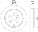 Mintex Brake Discs fits -Honda V288:5 MDC1842 (also fits other vehicles)