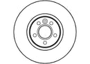 Disctech Brake Disc (Single) - Fits Ford, Honda - ABD2952 - Front Axle