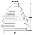 First Line Cv Joint Boot Kit  - FCB6180 fits VAG A3, A4