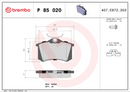 Brembo Brake Pad Set - P85020