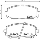 Mintex Brake Pad Set fits -Hyundai Kia MDB2720 (also fits other vehicles)