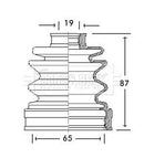 Borg & Beck Cv Joint Boot Kit  - BCB2742 fits Kia, Mazda - Inner