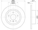 Mintex Brake Discs fits -Land Rover V257:5 MDC985C (also fits other vehicles)
