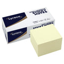 Lyreco Premium Sticky Cube - Yellow - 75 x 75mm - Pack of 2 - 12953286