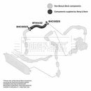 Borg & Beck Turbo Hose  - BTH1432 fits Nissan Qashqai K9K