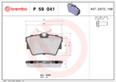 Brembo Brake Pad Set - P59041