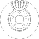 Disctech Brake Disc (Single) - Fits Ford, Mercedes-benz - ABD3892 - Front Axle