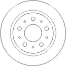 Disctech Brake Disc (Single) - Fits Citroën, Infiniti - ABD3944 - Rear Axle