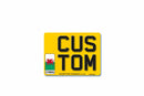 4D Rear Aluminium Number Plate Motorcycle 235 X 178 Cymru|Standard