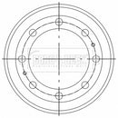 Borg & Beck Brake Drum - BBR32681
