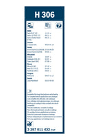 Bosch Rear Wiper Blade - 300mm - H306