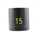 Carlyle Hand Tools 1/2in Drive 15mm 6 PT Stubby Impact Socket - CISST1215M