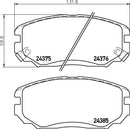 Mintex Brake Pad Set fits -Hyundai MDB2753 (also fits other vehicles)