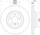 Mintex Brake Discs fits -BMW V345:5 MDC1909 (also fits other vehicles)