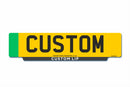 Standard Lipped Rear Electric Vehicle Aluminium Eco Number Plate 520 X 127