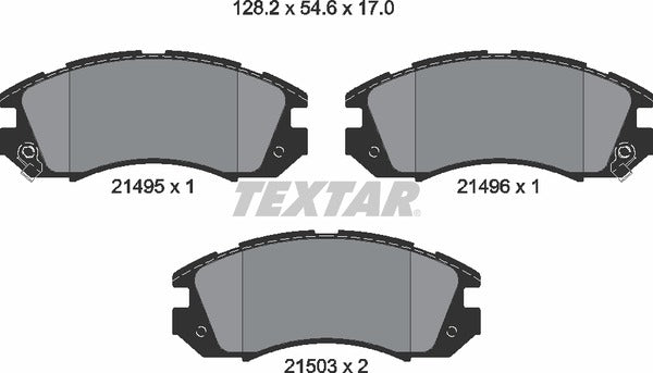 Textar Brake Pad Set - 2149501