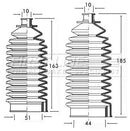 First Line Steering Gaiter Kit  - FSG3078 fits Volvo - Power Steering