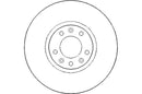 Disctech Brake Disc (Single) - Fits Citroën, Seat - ABD3127 - Front Axle