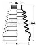Borg & Beck Cv Joint Boot Kit  - BCB2878 fits Audi, Seat, Skoda, VW