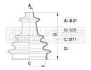 First Line Cv Joint Boot Kit  - FCB1002 fits Stretch CV Boot Kit